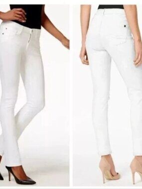 Jeans blanc- white coupe droite extensible Misha Mid-Rise – Taille 6/32 BUFFALO